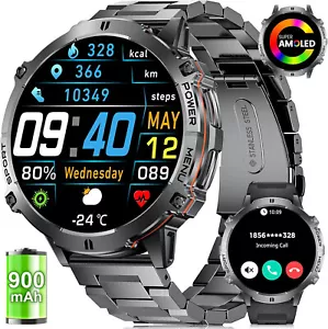 Smartwatch Herren Männer mit Telefonfunktion Gym Sportuhr Armbanduhr Watch Uhr - Bild 1 von 7