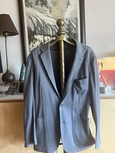 United Arrows Piqué-Baumwollblazer Größe Large Japan fällt kleiner aus grau neu ohne Etikett - Bild 1 von 6