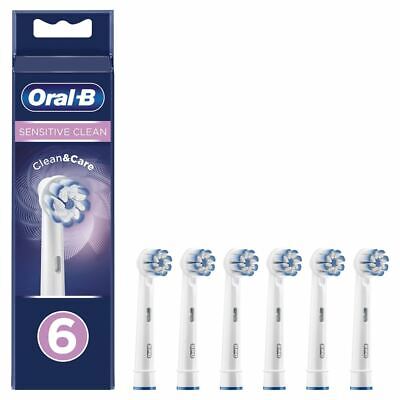 Lot De 6 Têtes De Rechange Oral-B Sensitive Clean Sensible Brossettes Braun NEUF • 19.85€