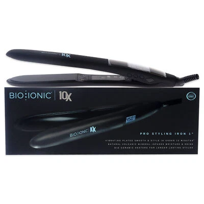 Plancha de peinado profesional 10x - negra Z-FGTST-10X de Bio Ionic para W - plancha de 1 pulgada Foto 1 de 4