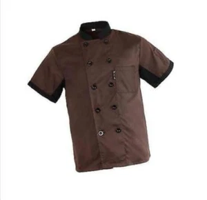 Unisex Chef Jacket Coat Restaurant Hotel Work Uniform Short Mesh Sleeves d89 - Picture 1 of 23
