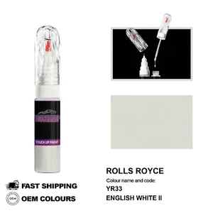 FOR ROLLS ROYCE ENGLISH WHITE II YR33 Touch Up Paint Pen Brush Fix Kit Scratch - Picture 1 of 8