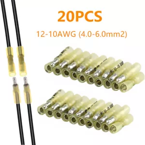 20PCS Heat Shrink Bullet Wire Connectors 12-10 Gauge Male Female Crimp Terminals - Picture 1 of 6
