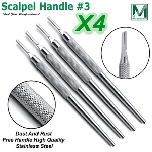Surgical Scalpel Handle Holder With Round Pattern Stainless 4PCS Set - Picture 1 of 6