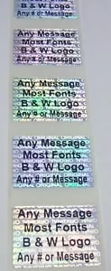 OR75-1c 100 / 1000 ORIGINAL 3/4" x 1" Custom Tamper Evident Hologram Stickers - Picture 1 of 6