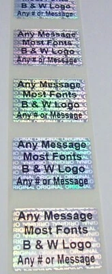 SDM OR75-1c 100 / 1000 ORIGINAL 3/4" x 1" Custom Tamper Evident Hologram Stickers