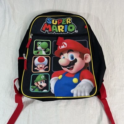 Mochila Grande Nintendo Super Mario Bros Niños 16" Escuela Luigi Toad Yoshi Bowser Foto 1 de 4