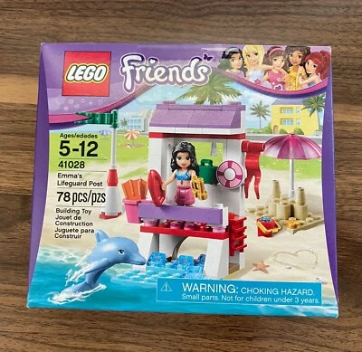 *NUEVO* Paraguas Lego 41028 Friends EMMA'S SALVAVIDAS POST Beach Dolphin *RETIRADO* Foto 1 de 4