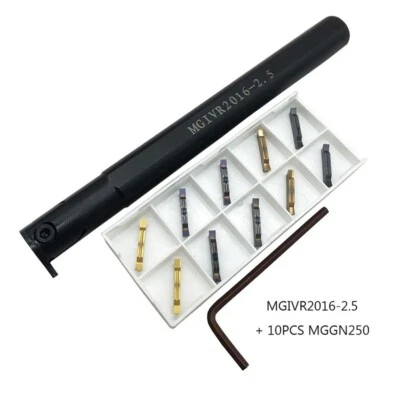 MGIVR2016-2.5 Internal Grooving Lathe Cutting Tool Holder +10PC MGGN250 Insert - Image 1 of 4