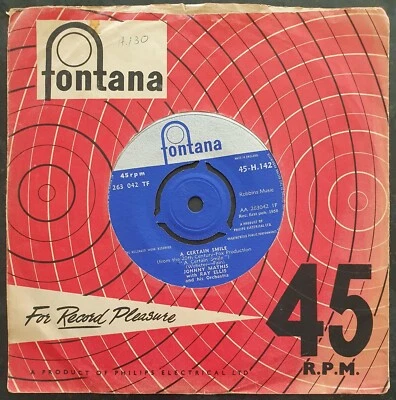 JOHNNY MATHIS - A Certain Smile/Let it Rain - Philips - H 142 - EX - Image 1 of 2