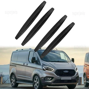 4Pcs Carbon Fiber Grain Anti-Collision Strip Bumper Protector For Ford Transit - Picture 1 of 13