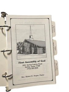 Vintage 1987 First Assembly Of God Spring Texas Cookbook Recipes - Picture 1 of 6
