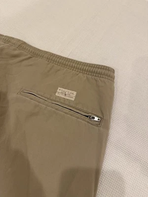 POLO Ralph Lauren Khaki Beige Pants 100% Cotton Drawstring MENS Small 34x31 - Image 1 of 4