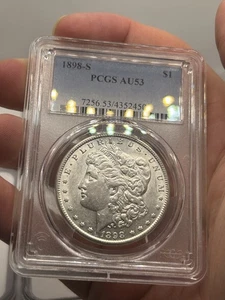 1898 s/s Morgan Silver Dollar PCGS AU53 VAM-4! Nice Eye Appeal! Better Date*** - Picture 1 of 5