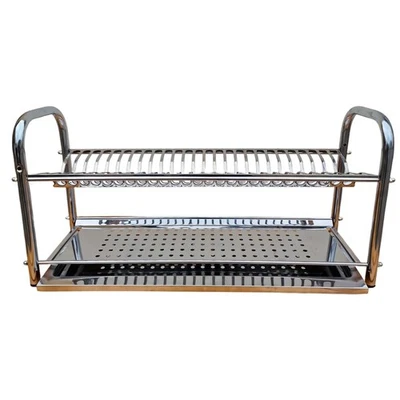 SCOLAPIATTI DA BASE PARETE O APPOGGIO IN ACCIAIO INOX 40 50 60 70 80 cm CON - Immagine 1 di 4