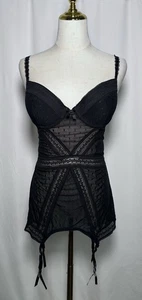Seductive Wear Cinema Etoile Strumpfhalter Träger Dessous Bustier groß schwarz Spitze - Bild 1 von 15