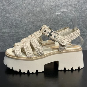 Sandalo pescatore Dolce Vita Latice plateau 8 fibbia naturale cinturino grosso aperto - Foto 1 di 16