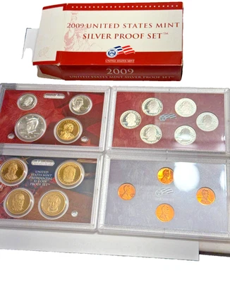 NO COA - 2009 US Mint Silver Proof Set Complete 18 Coin - Image 1 of 4