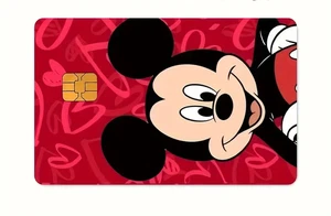 2 Pack Mickey Mouse Credit Debit Card Sticker Durable Vinyl Cartoon Decal - Picture 1 of 5
