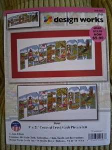 Kit de imágenes de punto de cruz Freedom Counted de Design Works Joan Elliot 2326 NUEVO - Imagen 1 de 2