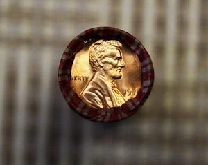 BU 1974-D UNSEARCHED FULL ROLL "COPPER" LINCOLN MEMORIAL PENNY ROLL-GEM BEAUTIES - Picture 1 of 4