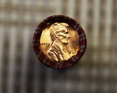 BU 1974-D UNSEARCHED FULL ROLL "COPPER" LINCOLN MEMORIAL PENNY ROLL-GEM BEAUTIES - Image 1 of 4