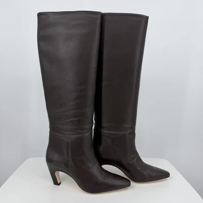 Bota Everlane The hasta la rodilla con tacón de plátano en cuero marrón talla 9 para mujer Foto 1 de 4