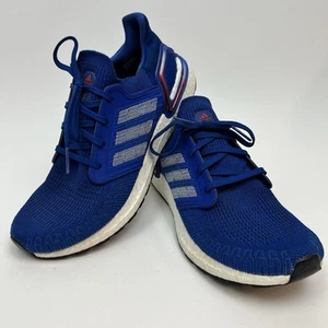 Adidas UltraBoost 20 'Royal Blue Scarlet' Running Shoes Mens 10 EU 44 EG0758 - Picture 1 of 11