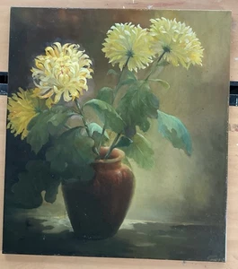 Gemälde Chrysanthemen von Fey Düsseldorf - Bild 1 von 8