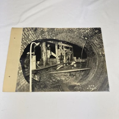 Vintage 1930’s Press Photo Peter Fish Studio Chicago Magnolia Ave. Sewer System - Image 1 of 4