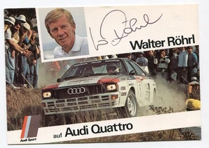 WALTER RÖHRL - orig. Autogramm - Audi Quattro - signed, autograph - RAR - Bild 1 von 2