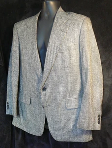 Bert Pulitzer Vintage USA Union Made Blazer Sport Mantel Jacke 44 Tweed Mischung Grau - Bild 1 von 11