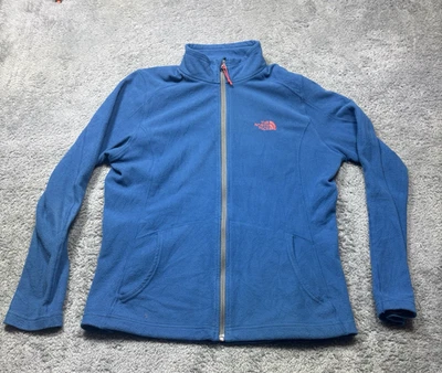 Chaqueta polar The North Face para mujer L azul cremallera completa poliéster cuello falso activo Foto 1 de 4