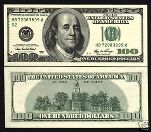 USA UNITED STATES AMERICA 100 DOLLARS x 1 P-528 2006 UNC MONEY BILL BANK NOTE - Picture 1 of 2