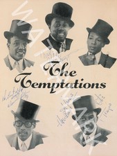 THE TEMPTATIONS SIGNED 10X8 PHOTO, GREAT STUDIO IMAGE, LOOKS AWESOME FRAMED