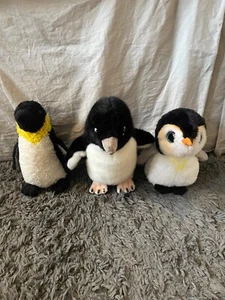 3 Penguin Bundle TY WWF Pongo Chick plush soft toys Teddy Sea creature animal - Picture 1 of 8