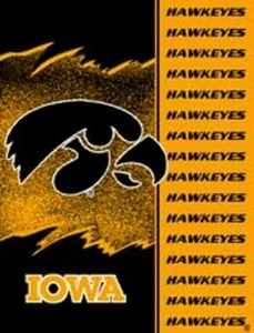 Vintage Northwest Iowa Hawkeyes NCAA 48x60 Triple Woven Throw Blanket - Picture 1 of 1