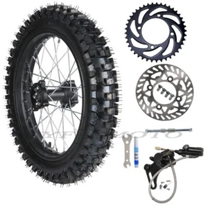 90/100-16 Tyre Rear Wheel Rim Brake Caliper for YZ CRF KLX XR Apollo SSR PitBike - Picture 1 of 12
