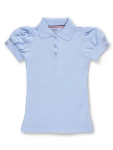 French Toast Little Girls' "Gem Cuffs" S/S Knit Polo (Sizes 4 - 6X) - Picture 1 of 4