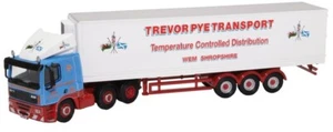 OXFORD 1/76 DAF 85 SHORT FRIDGE TRAILER TREVOR PYE 76DAF004 - Picture 1 of 1