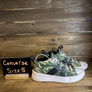 Childrens Big Kids Converse Camo Lightweight Mid Top Shoes Sneakers Size 5 Y GUC - Picture 1 of 6