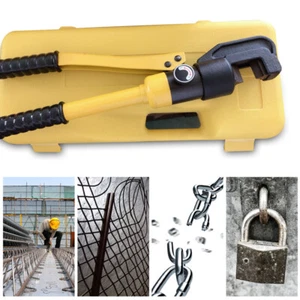 Portable 8-Ton 4mm-16mm Hydraulic Rebar Cutter Steel Bolt Chain Cutting Tool Kit - Picture 1 of 12