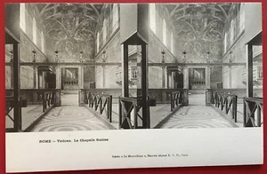 * Carte stéréoscopique - ITALIE - ROME - Vatican - La Chapelle Sixtine - Bild 1 von 1