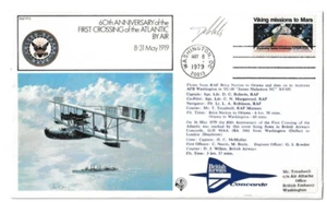 8/5/1979 UK GB Cover - RAF FF 2 - HANDSIGNED - Crossing of the Atlantic by Air - Picture 1 of 2