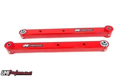 UMI 64-72 GM A-Body Performane Boxed Lower Control Arms Poly / Roto Joints Red Foto 1 de 2
