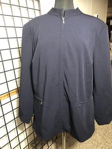 Woman's Worthington Works Lined Long Sleeve Full Zip Black Jacket Size 24W - Picture 1 of 10