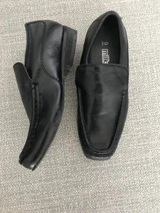 Milkshake Boy Sz 9 Formal Shoes Slip In Black - Picture 1 of 1