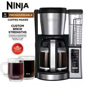 Ninja 12-Cup Stainless Steel Coffee Maker, Glass Carafe, CE250 - Picture 1 of 8