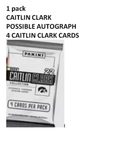 CAITLIN CLARK COLLECTION 1 PACK 4 CARDS W/ POSSIBLE AUTOGRAPH OR Chrome FOIL SP - Imagen 1 de 5