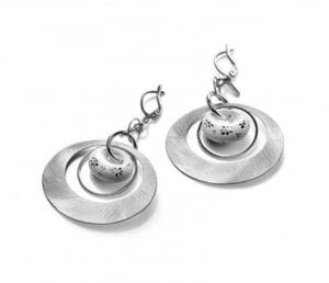 Invicta Grazia IJ0023 Silver and White Ceramic Women's Earrings - Bild 1 von 1